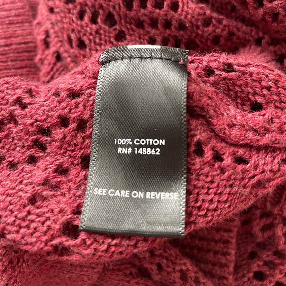 Torrid | Maroon Open Stitch Tunic Sweater - Picture 5 of 5